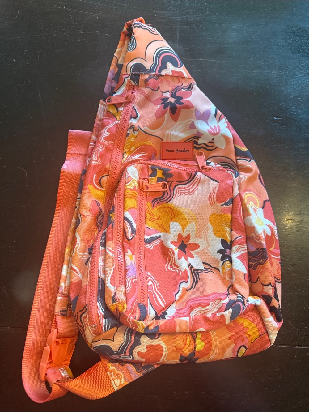 Vera Bradley Coral Floral Crossbody Sling Bag